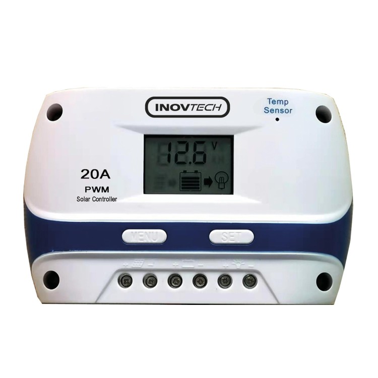 1 - Regolatore di carica PWM 20A con USB e Display per Camper Baita